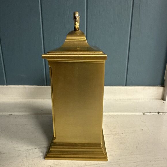 Made In Japan - TEMPUS FUGIT Rhythm Mantel CLOCK Gold Face Works! - Picture 4 of 10